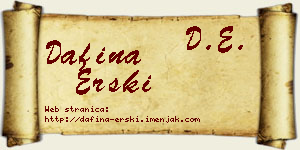 Dafina Erski vizit kartica